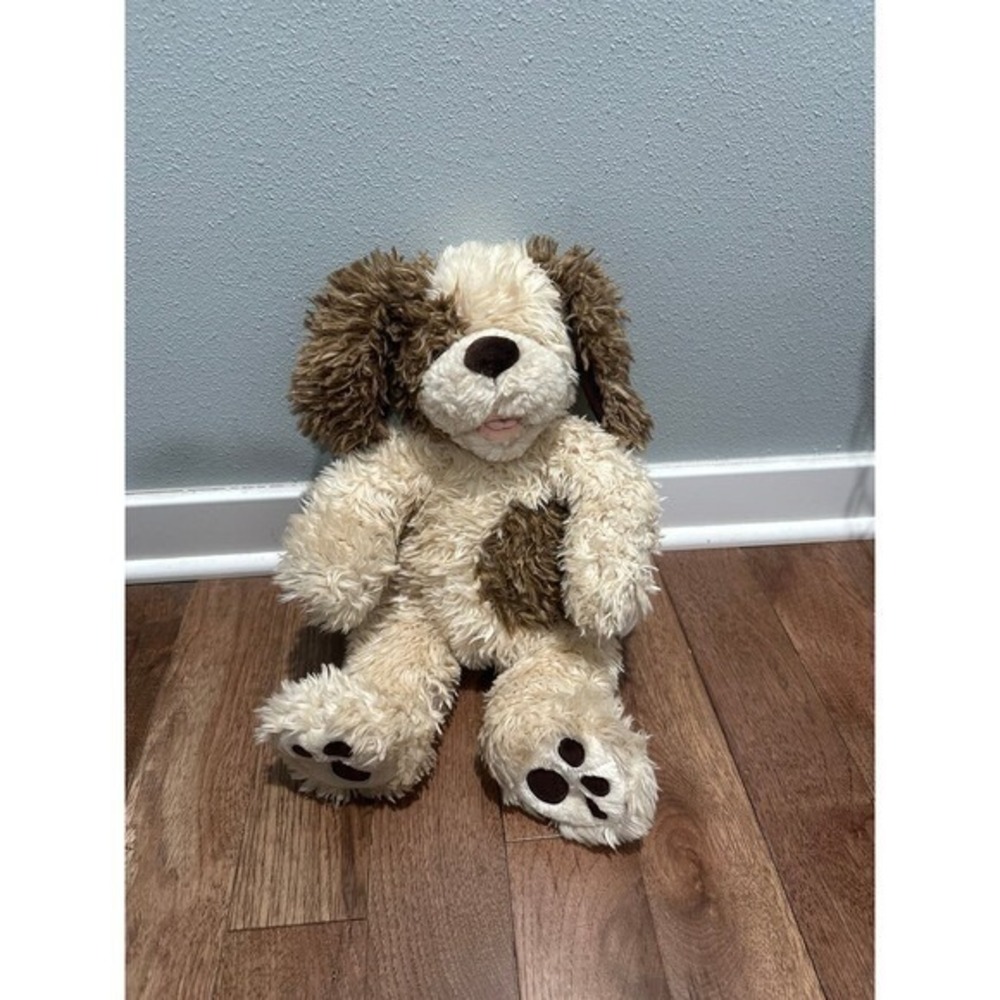 BUILD-A-BEAR SCRUFFY the PUPPY SHAGGY DOG 16in. Tongue Out Brown White